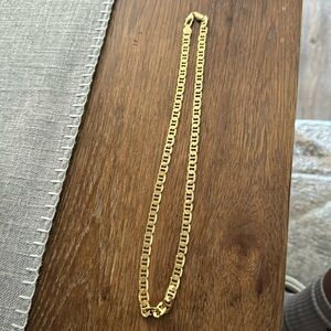 Gold long neck chain